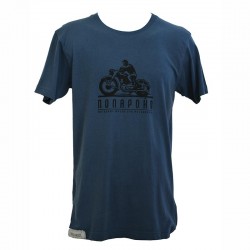 T-shirt Cyrillique Bike bleu