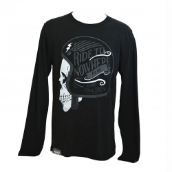 T-Shirt LS Ride To Nowhere Man - Black