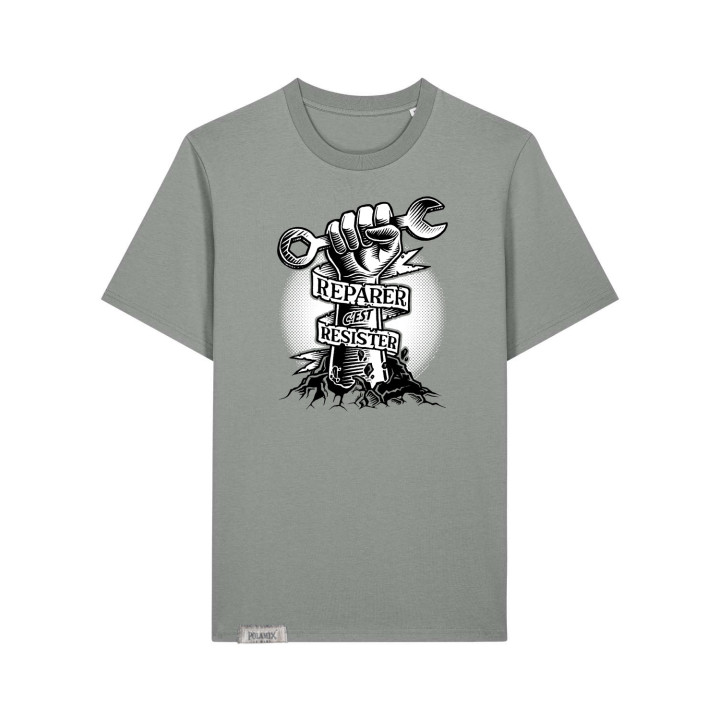 T-Shirt Réparer c'est résister - gris