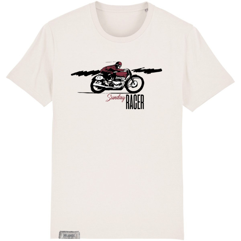 T-Shirt Sunday Racer - blanc